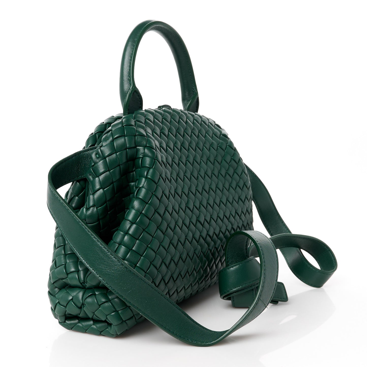 Nappa Intrecciato Small Padded The Handle Tote Raintree