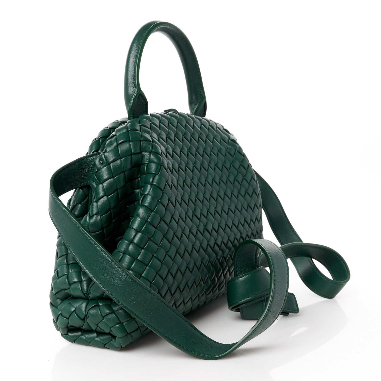 Bottega Veneta Nappa Intrecciato Small Padded The Handle Tote Raintree 3 of 10