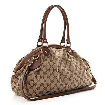Gucci Monogram Medium Sukey Boston Brown 3 of 10