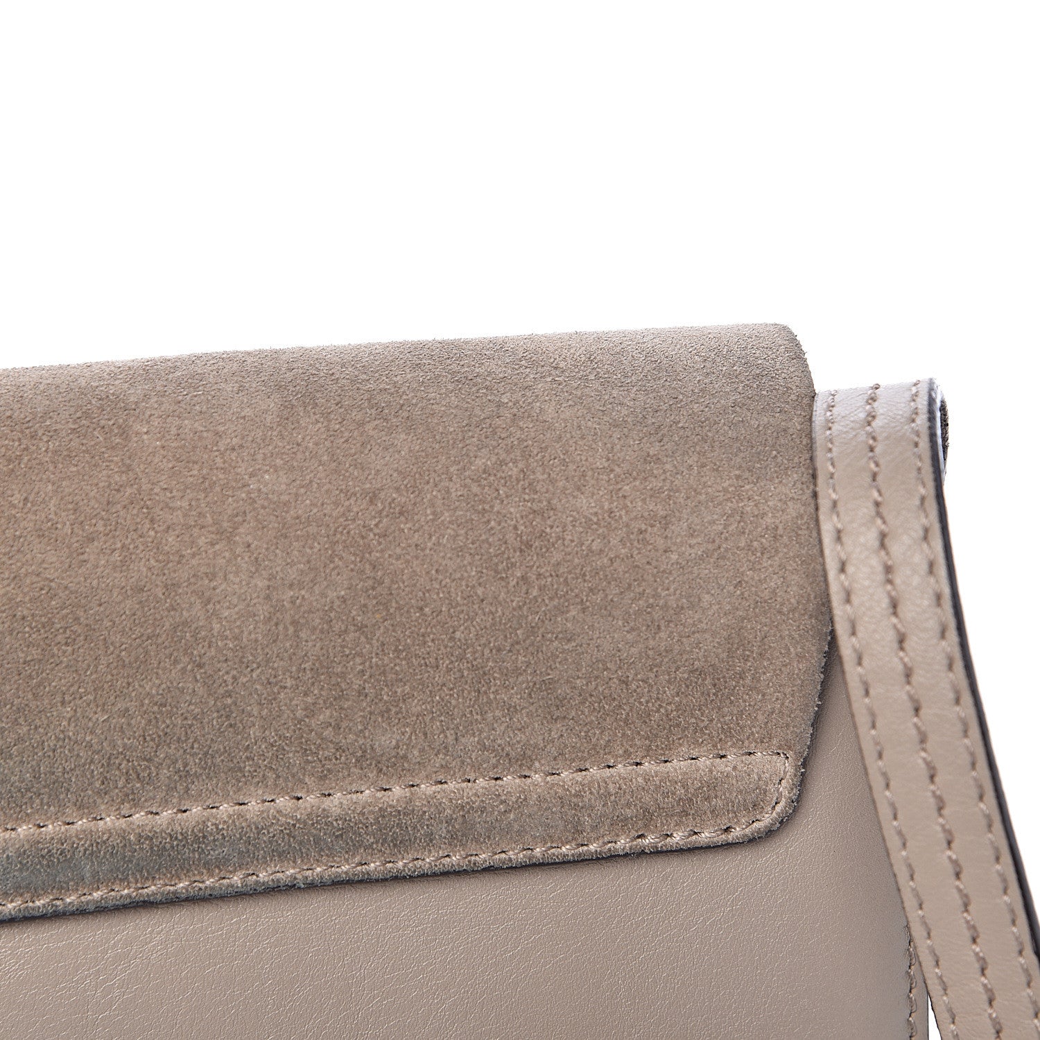 Chloe Suede Calfskin Small Faye Shoulder Bag Motty Grey 15 of 18