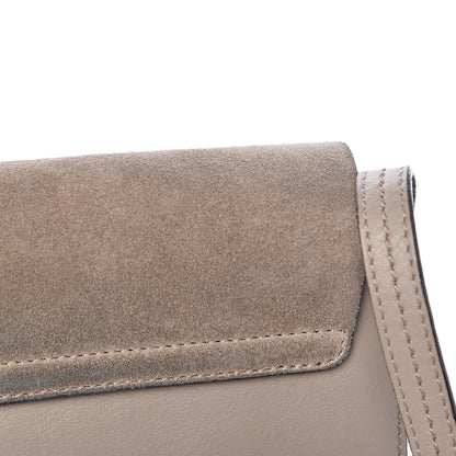 Chloe Suede Calfskin Small Faye Shoulder Bag Motty Grey 15 of 18