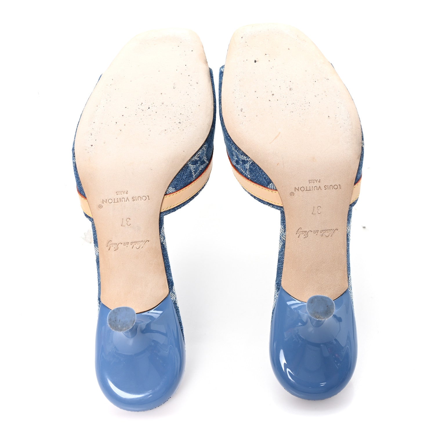 Louis Vuitton Monogram Denim 6AM Mules 37 Light Blue 6 of 9