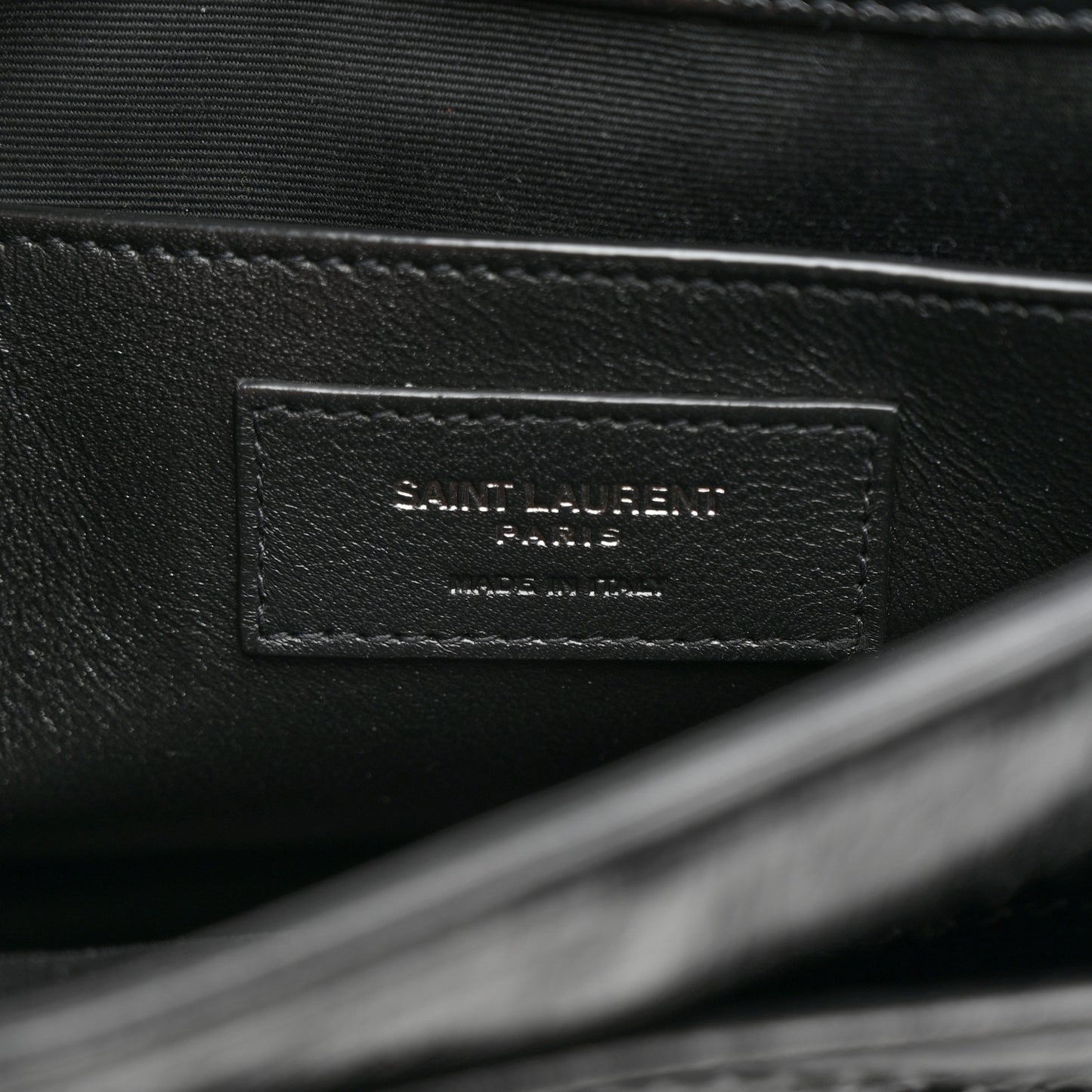Crinkled Calfskin Matelasse Monogram Baby Niki Chain Satchel Black