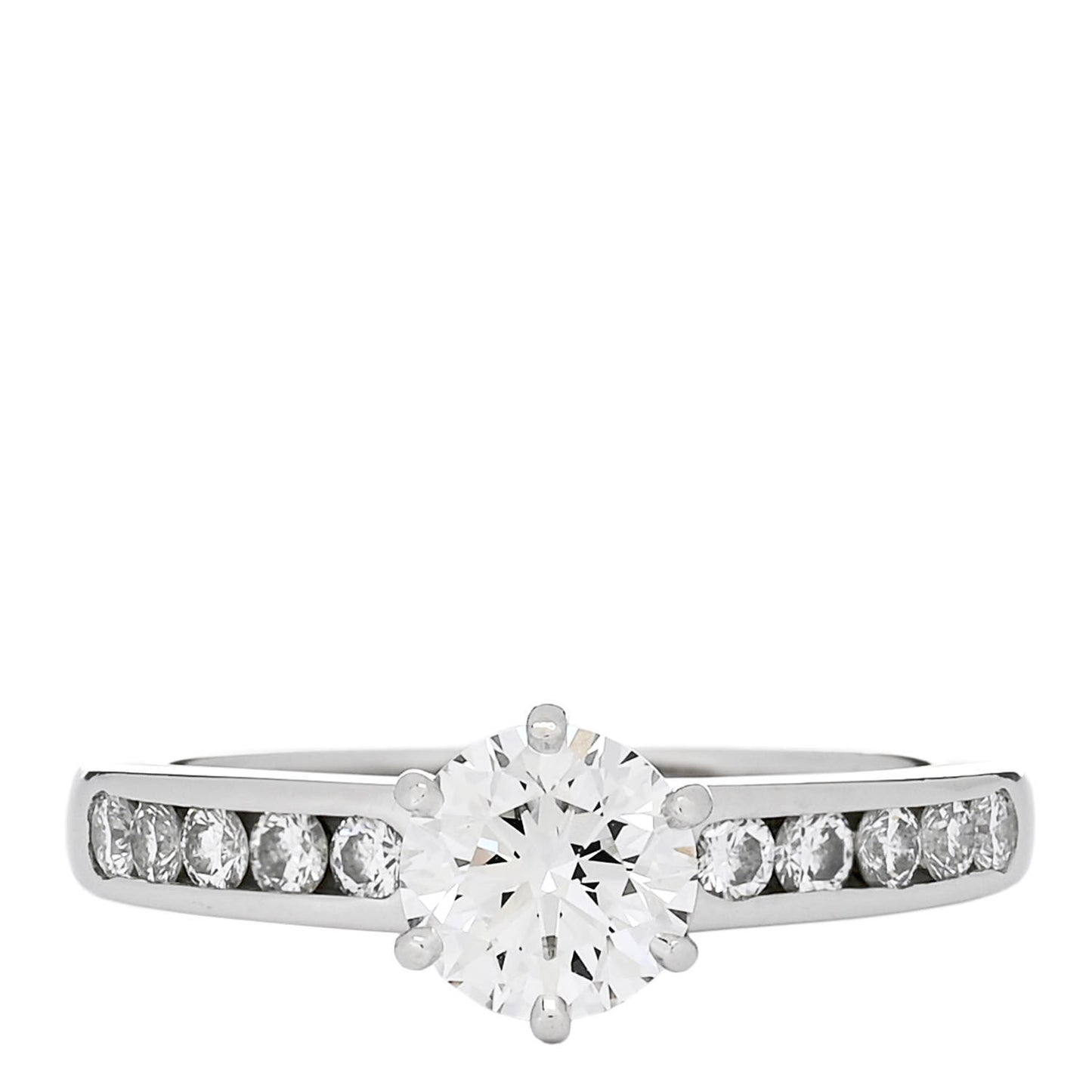 Platinum Diamond 1.04ct Channel-Set Engagement Ring 54 7