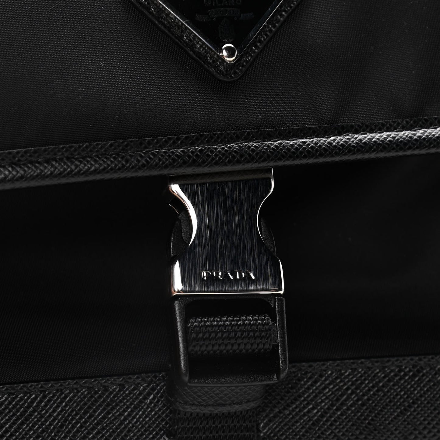 Re-Nylon Saffiano Smartphone Case Crossbody Black