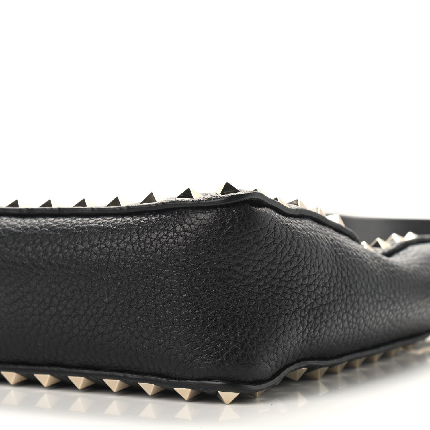 Valentino Garavani Pebbled Calfskin Mini Rockstud Flip-Lock Messenger Bag Black 8 of 8