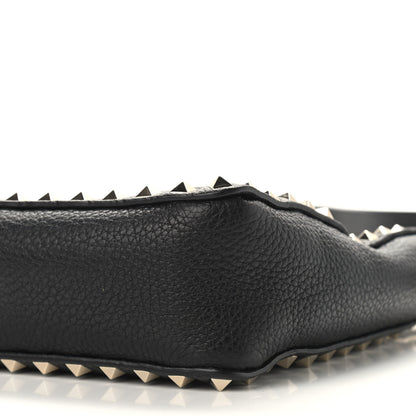 Valentino Garavani Pebbled Calfskin Mini Rockstud Flip-Lock Messenger Bag Black 8 of 8