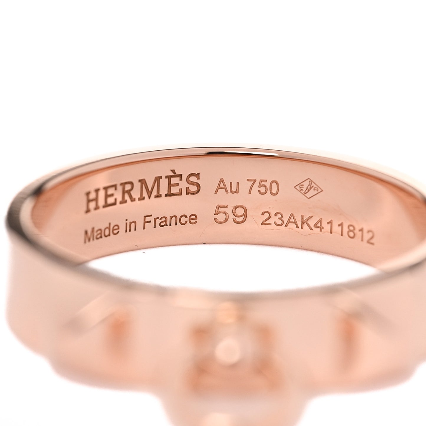 18K Rose Gold PM Collier De Chien Ring 59 8.75