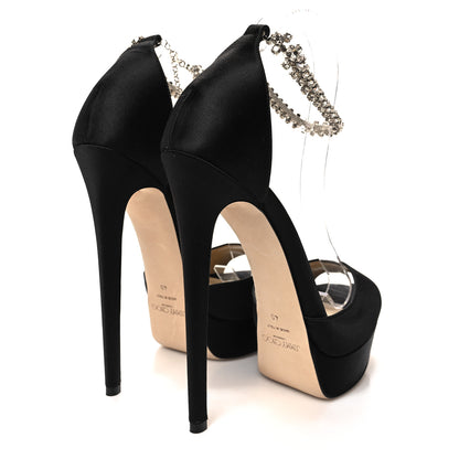 Jimmy Choo Satin Crystal Max Bing 150 Pumps 40 Black 4 of 9