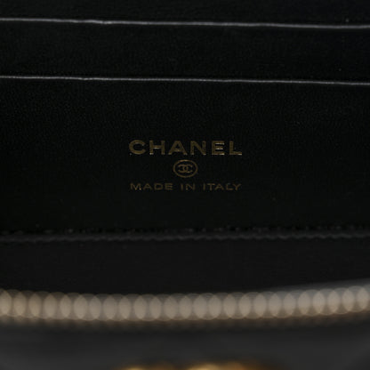 Chanel Lambskin Quilted Small Pillow Crush Vanity Case With Chain Black 6 of 12