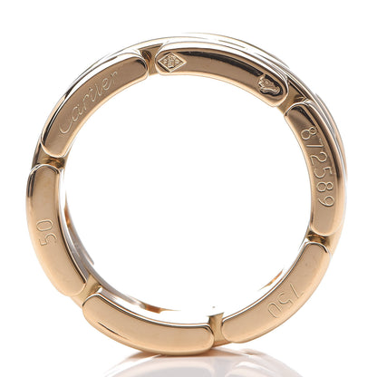 Cartier 18K Yellow Gold Maillon Panthere 3 Rows Ring 50 5.25 4 of 5
