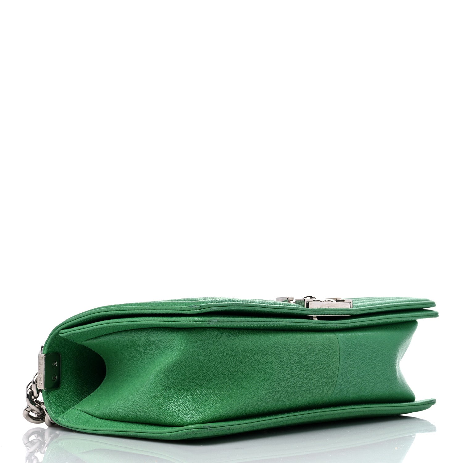 Chanel Caviar Quilted Medium Boy Flap Green 4 of 14
