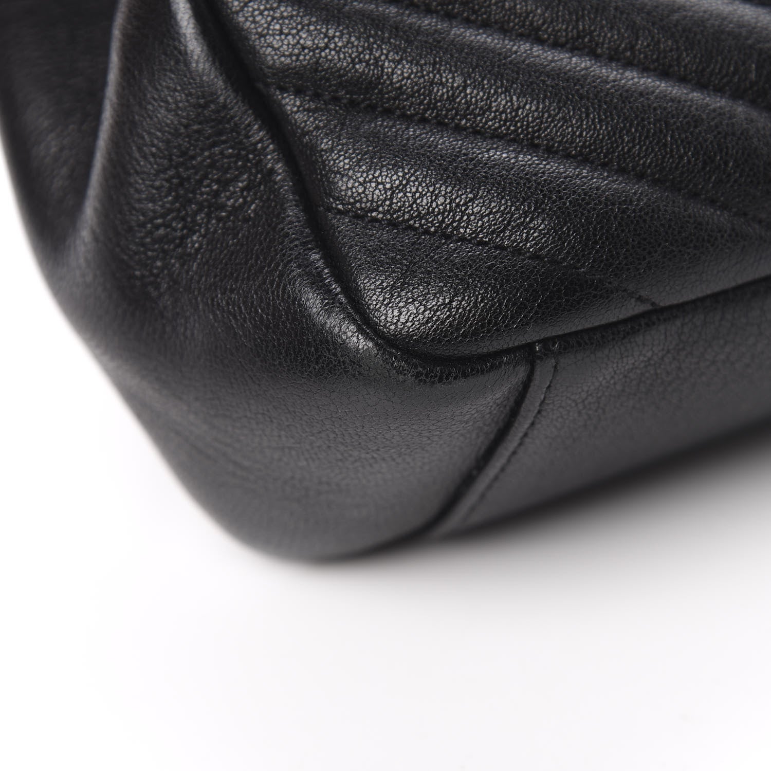 Saint Laurent Sheepskin Matelasse Chevron Monogram Large College Satchel Black 12 of 12