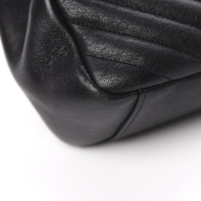 Saint Laurent Sheepskin Matelasse Chevron Monogram Large College Satchel Black 12 of 12