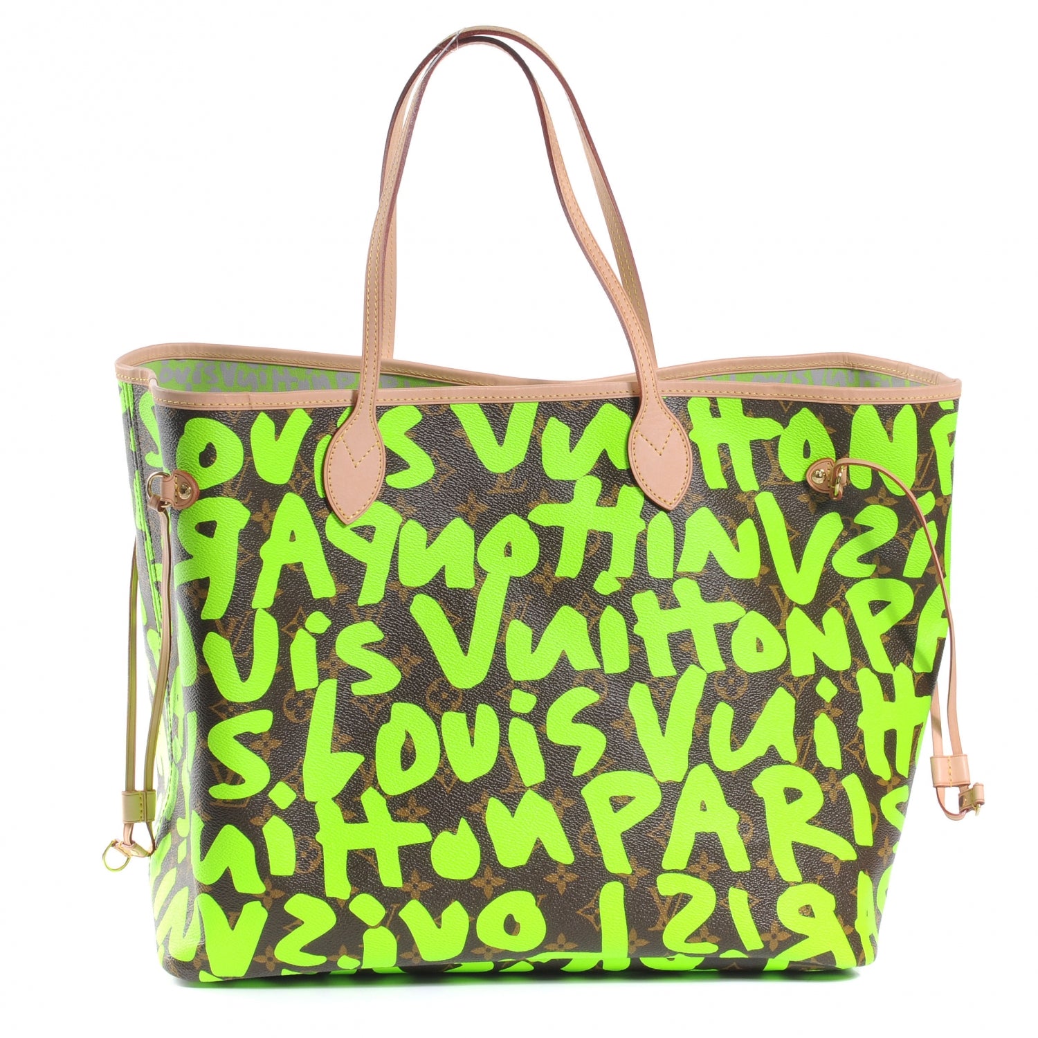 Louis Vuitton Monogram Graffiti Neverfull GM Green 3 of 7