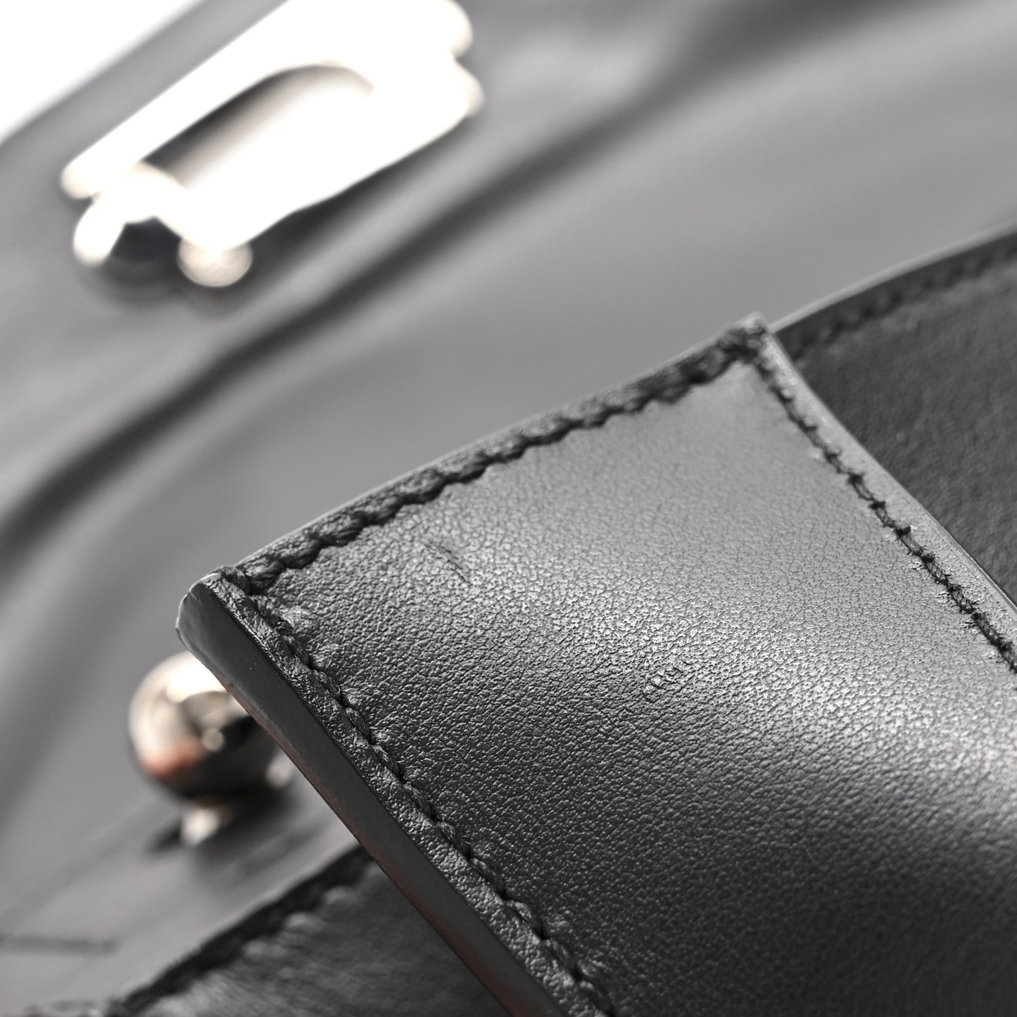 Calfskin Small Hava Top Handle Bag Black Multicolor