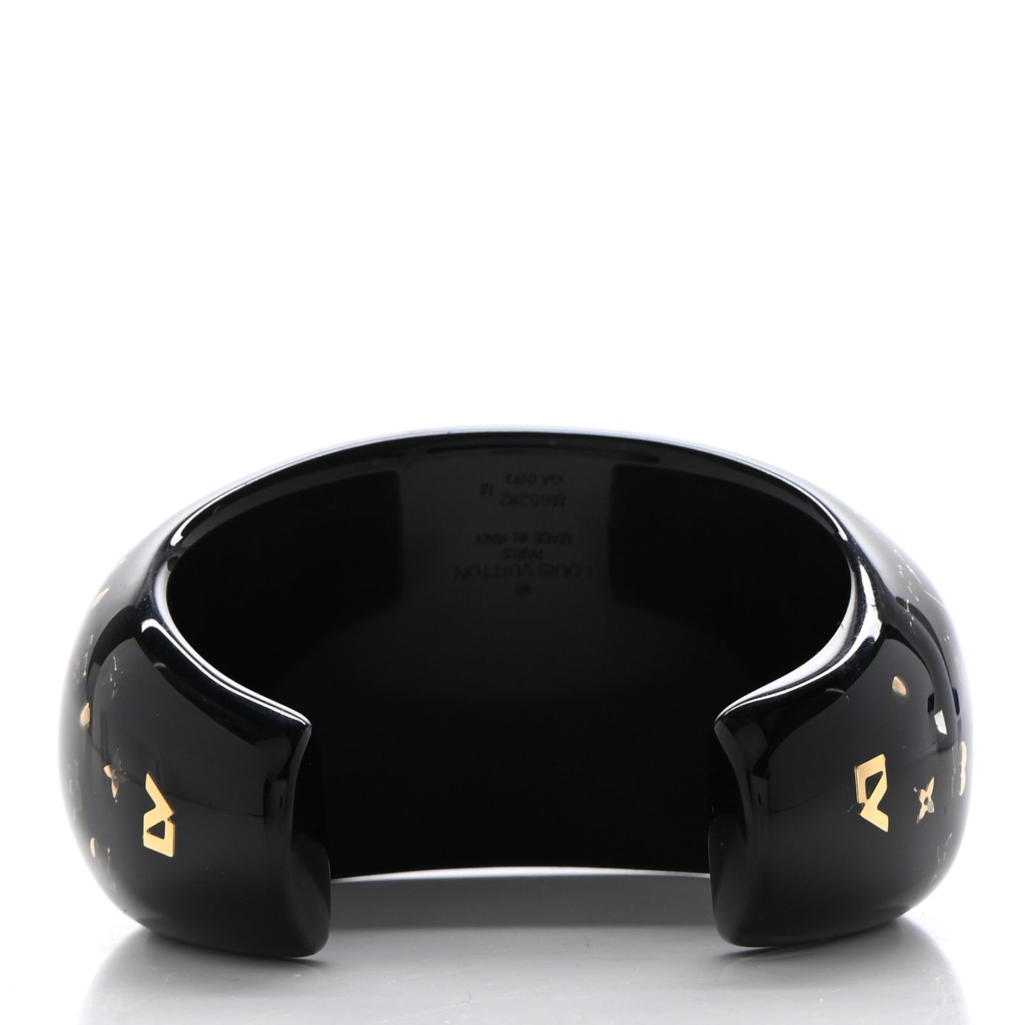 Resin Swarovski Inclusion Cuff M Black