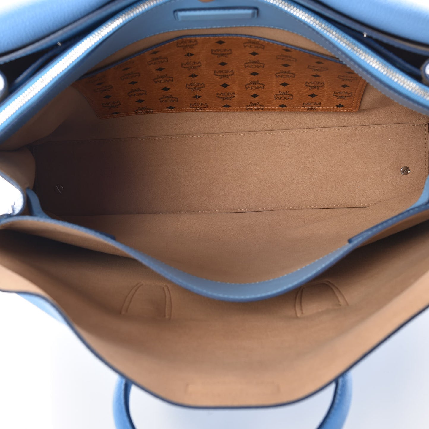 Grained Calfskin Large Milla Tote Tile Blue