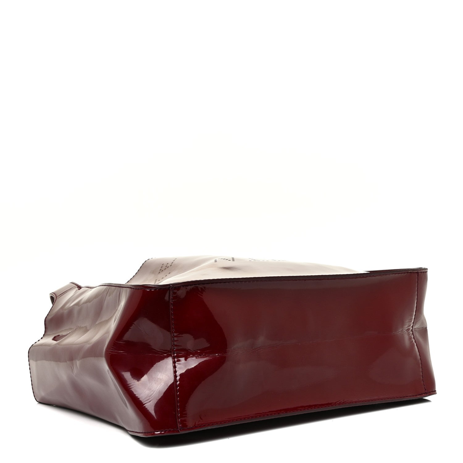 Stella McCartney Eco Alter Patent Perforated Logo Satchel Red 4 of 11