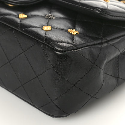 Chanel Lambskin Quilted Studded Mini Rectangular Flap Black 9 of 13
