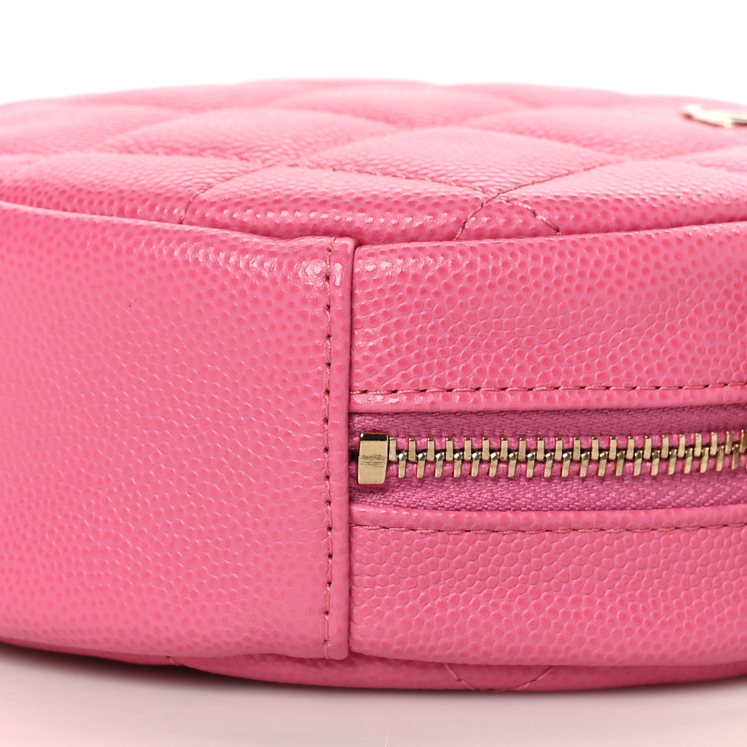 Chanel Caviar Quilted Round Clutch With Chain Pink 9 of 9