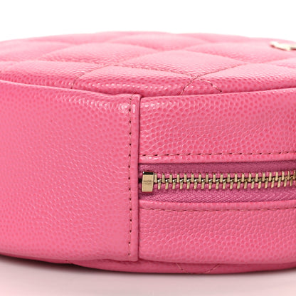 Chanel Caviar Quilted Round Clutch With Chain Pink 9 of 9