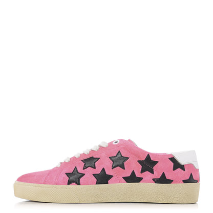 Saint Laurent Suede Star Court Sneakers 37 Pink Black 1 of 9