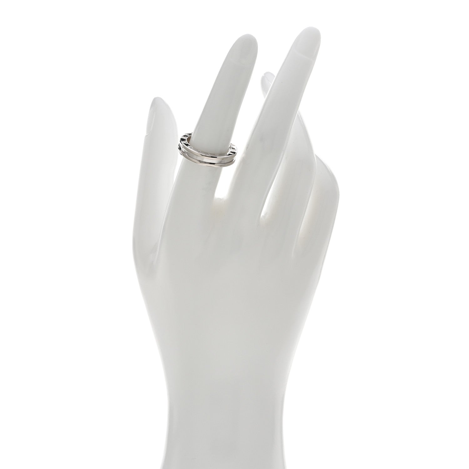 Bulgari 18K White Gold B.Zero1 One-Band Ring 53 6.5 2 of 4