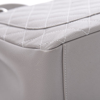 Chanel Caviar Quilted Grand Shopping Tote GST Light Grey 11 of 11