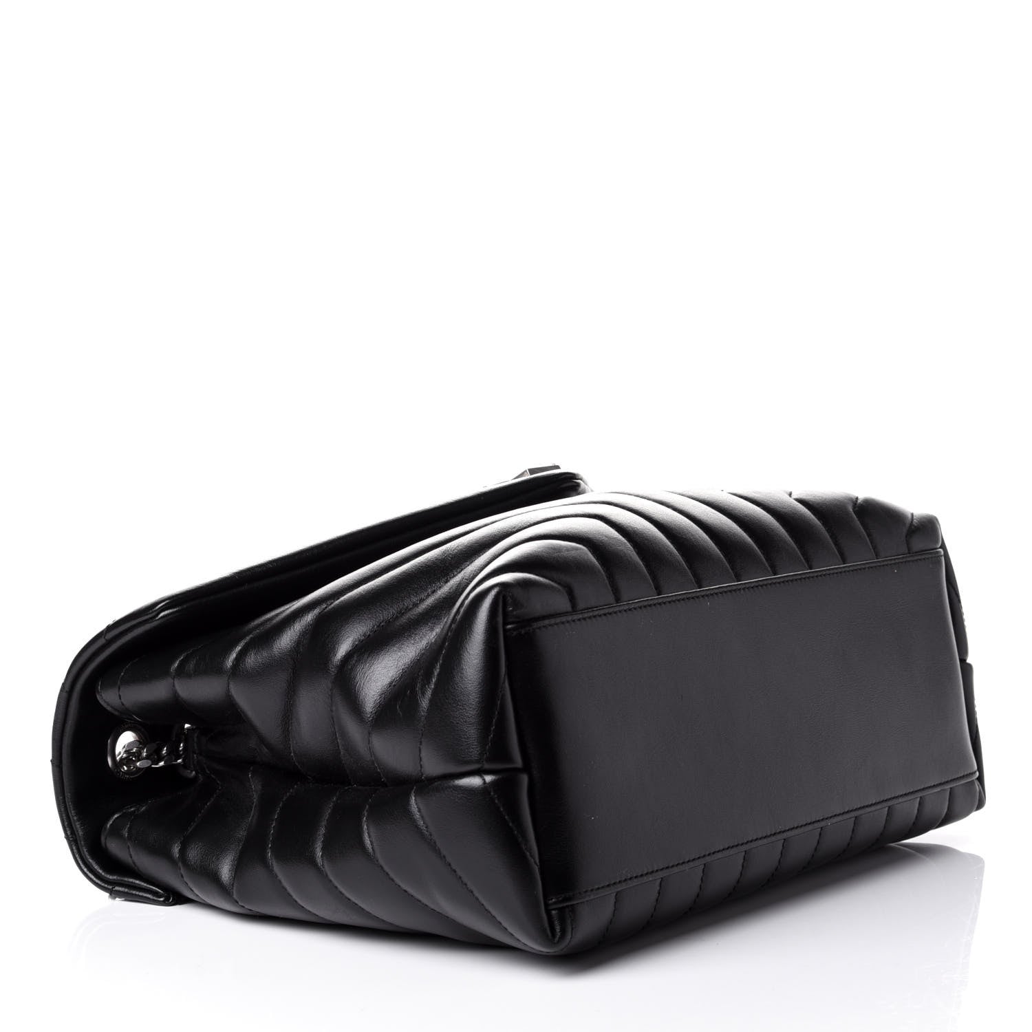 Saint Laurent Calfskin Y Quilted Monogram Medium Loulou Chain Satchel Black 4 of 11