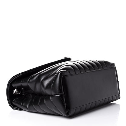 Saint Laurent Calfskin Y Quilted Monogram Medium Loulou Chain Satchel Black 4 of 11