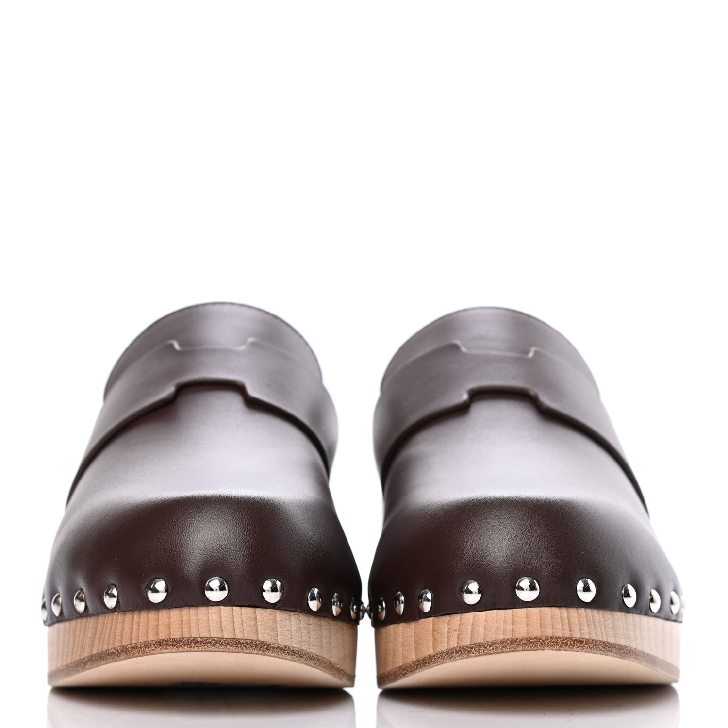 Hermes Calfskin Calya Mules 38 Cafe 2 of 7