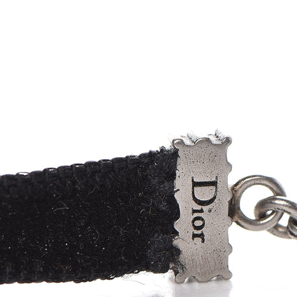 Christian Dior Velvet Crystal Star Choker Necklace Black 4 of 4