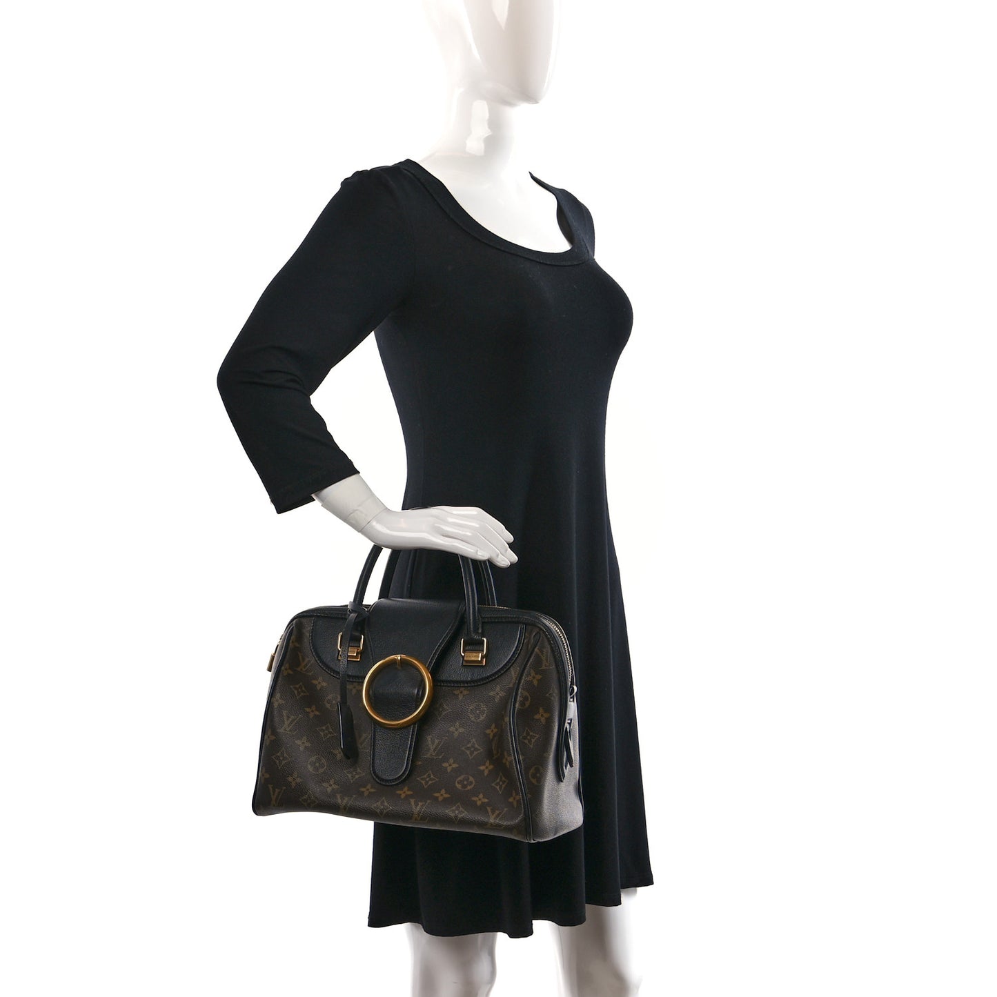 Monogram Golden Arrow Speedy Black