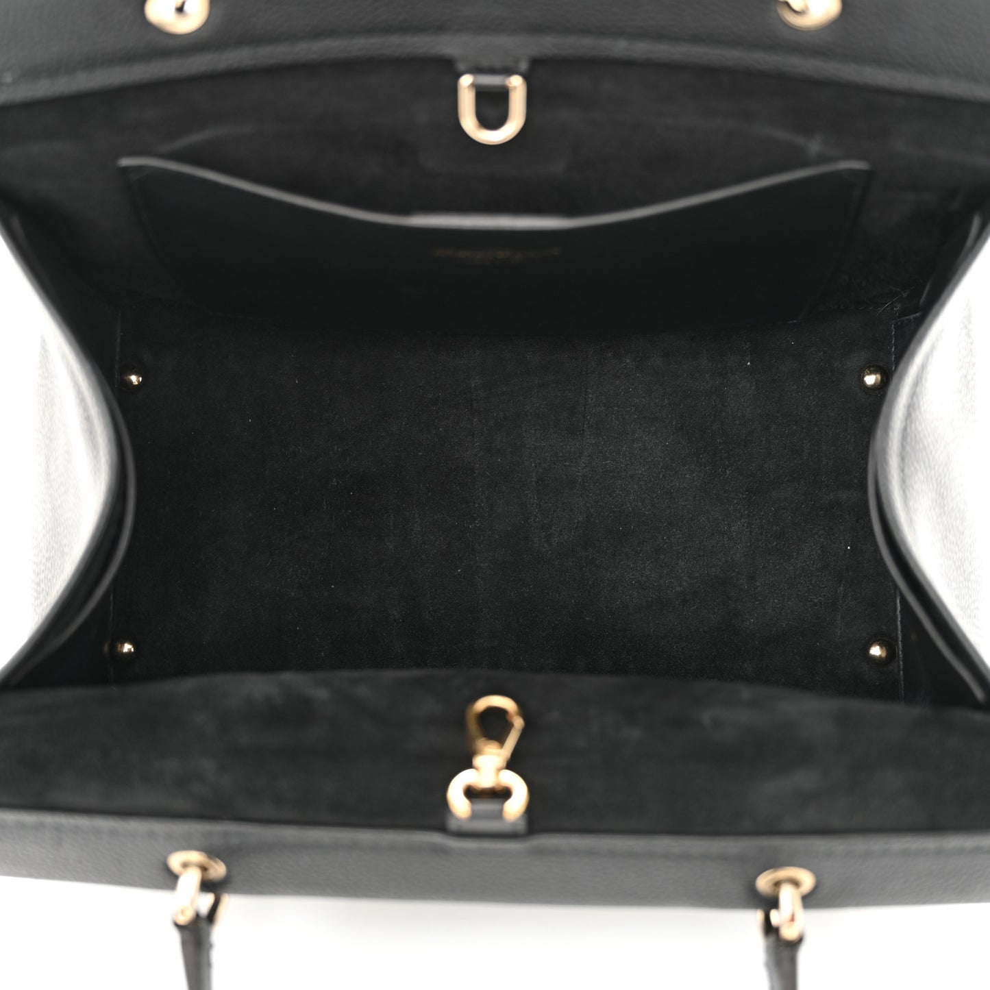 Grained Calfskin Medium Meera Tote Black