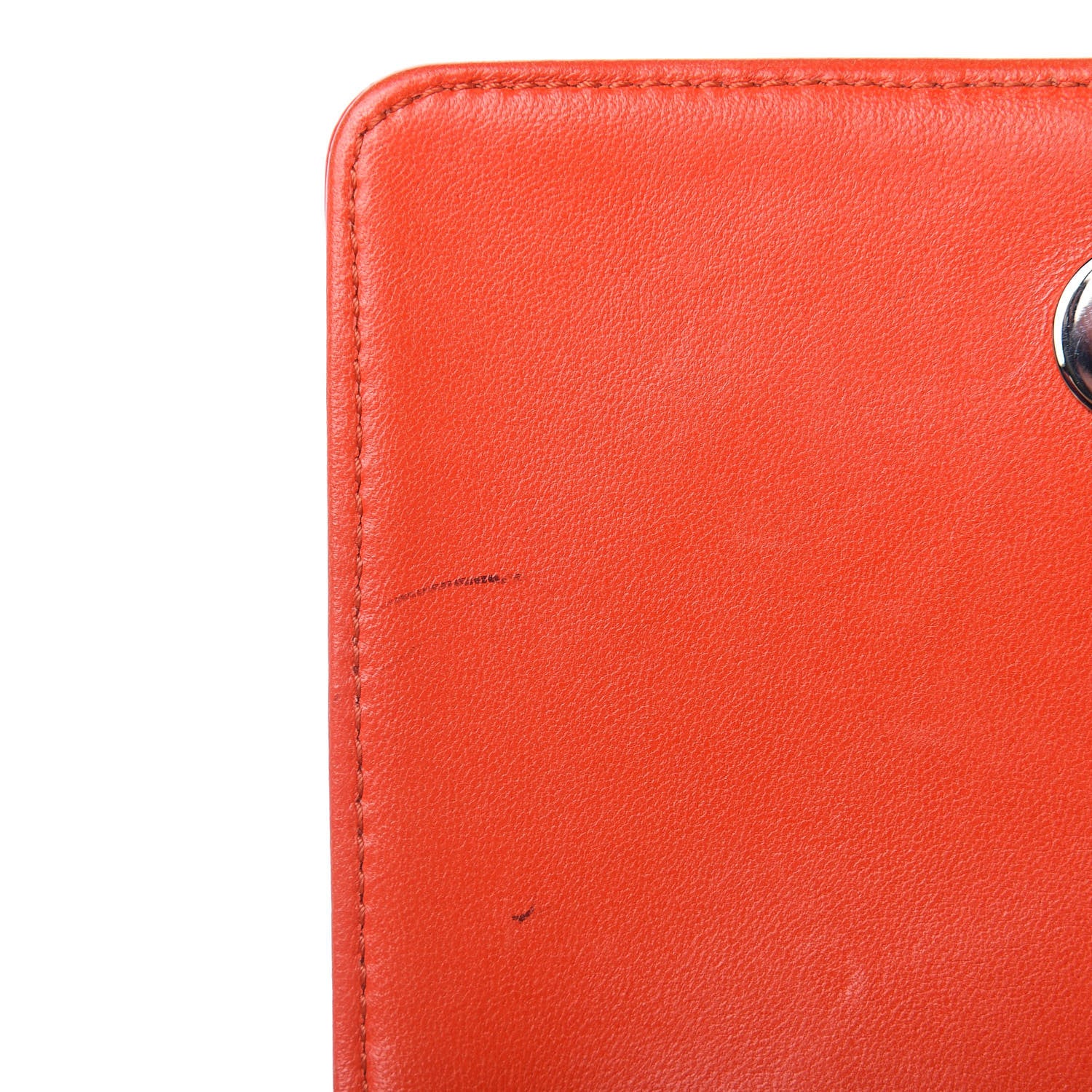 Chanel Plexiglass Patent Mini Boy Brick Flap Orange Red 9 of 10