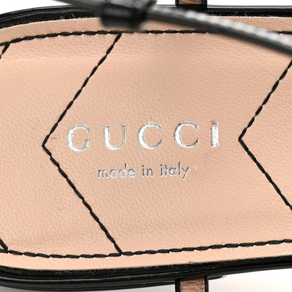 Gucci Vernice Glitter Double G Ballet Flat 40 Black Silver 6 of 10