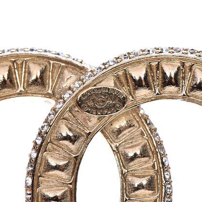 Chanel Baguette Crystal CC Brooch Light Gold 5 of 5