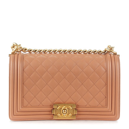 Chanel Lambskin Quilted Medium Boy Flap Camel 1 of 8