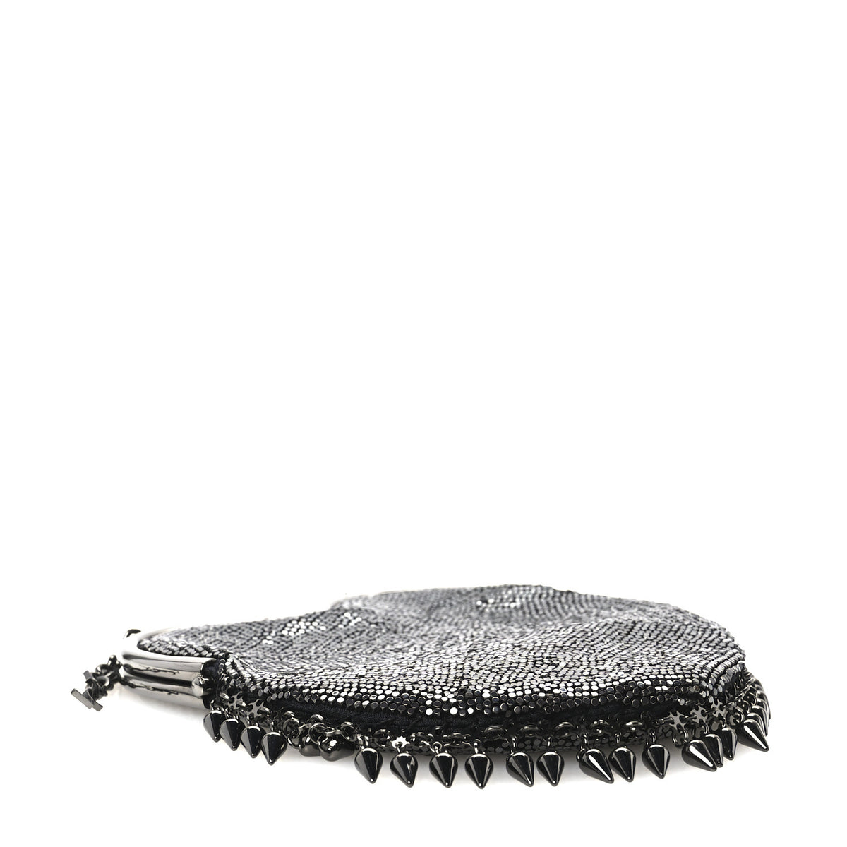 Saint Laurent Satin Mesh Studded Mini Heart Bag Dark Rutenio 4 of 10