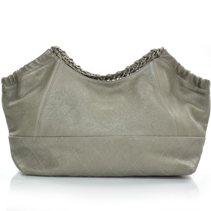 Chanel Leather Baby Coco Cabas Argent Fonce 4 of 10