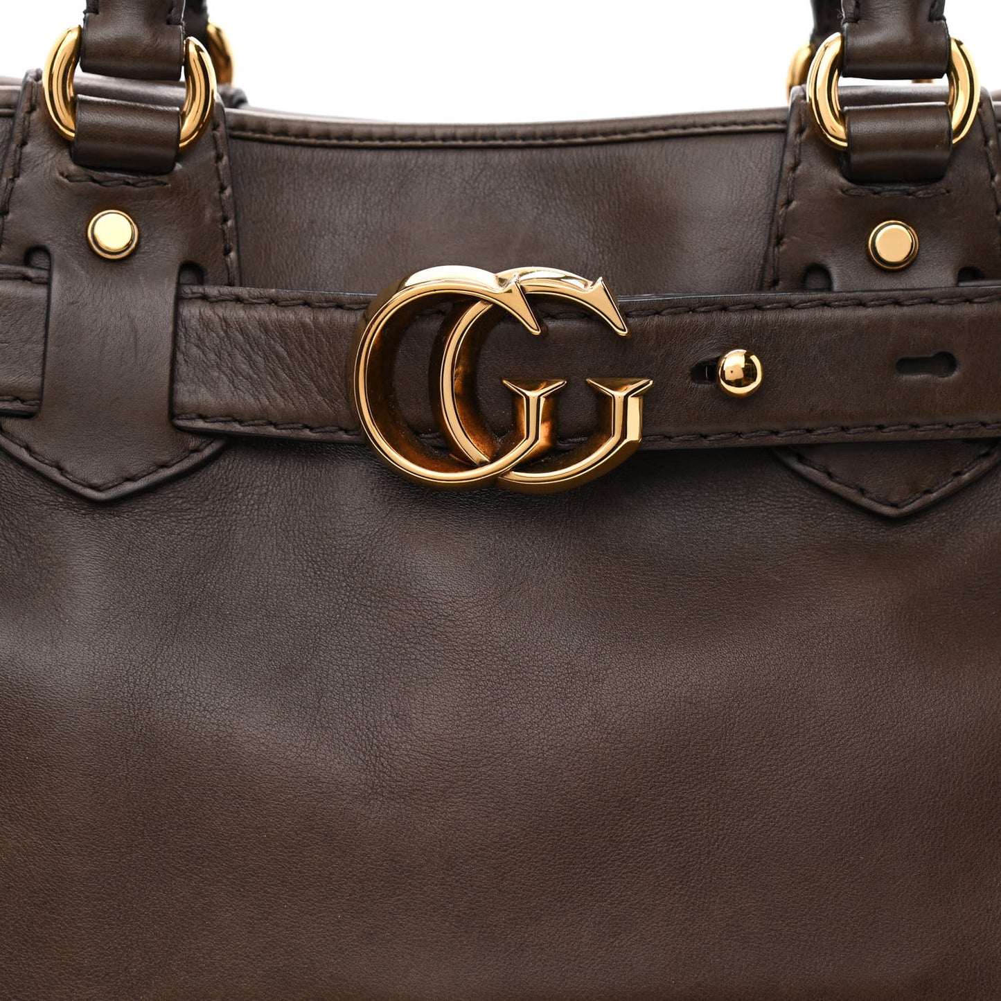Calfskin Medium GG Running Tote Brown