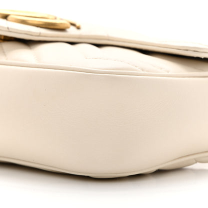 Gucci Calfskin Matelasse Super Mini GG Marmont Shoulder Bag White 10 of 13