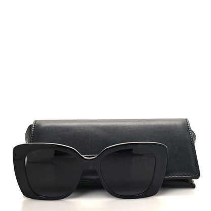 Chanel Acetate Strass Polarized Square Sunglasses 5422-B Black 8 of 8