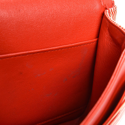 Chanel Patent Calfskin Striped Medium Double Flap Red 8 of 12