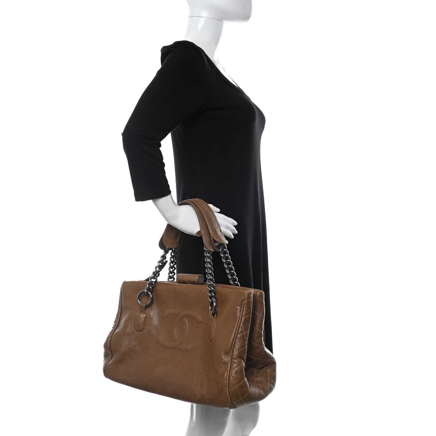 Chanel Calfskin Small Perfect Day Tote Brown 2 of 13
