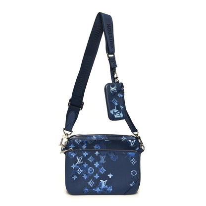 Louis Vuitton Monogram Ink Watercolor Trio Messenger Bag Blue 1 of 12