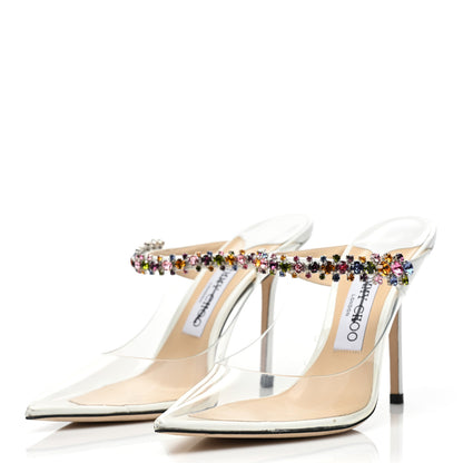 Jimmy Choo Patent Crystal Bing 100 Pumps 37 White Transparent 3 of 10