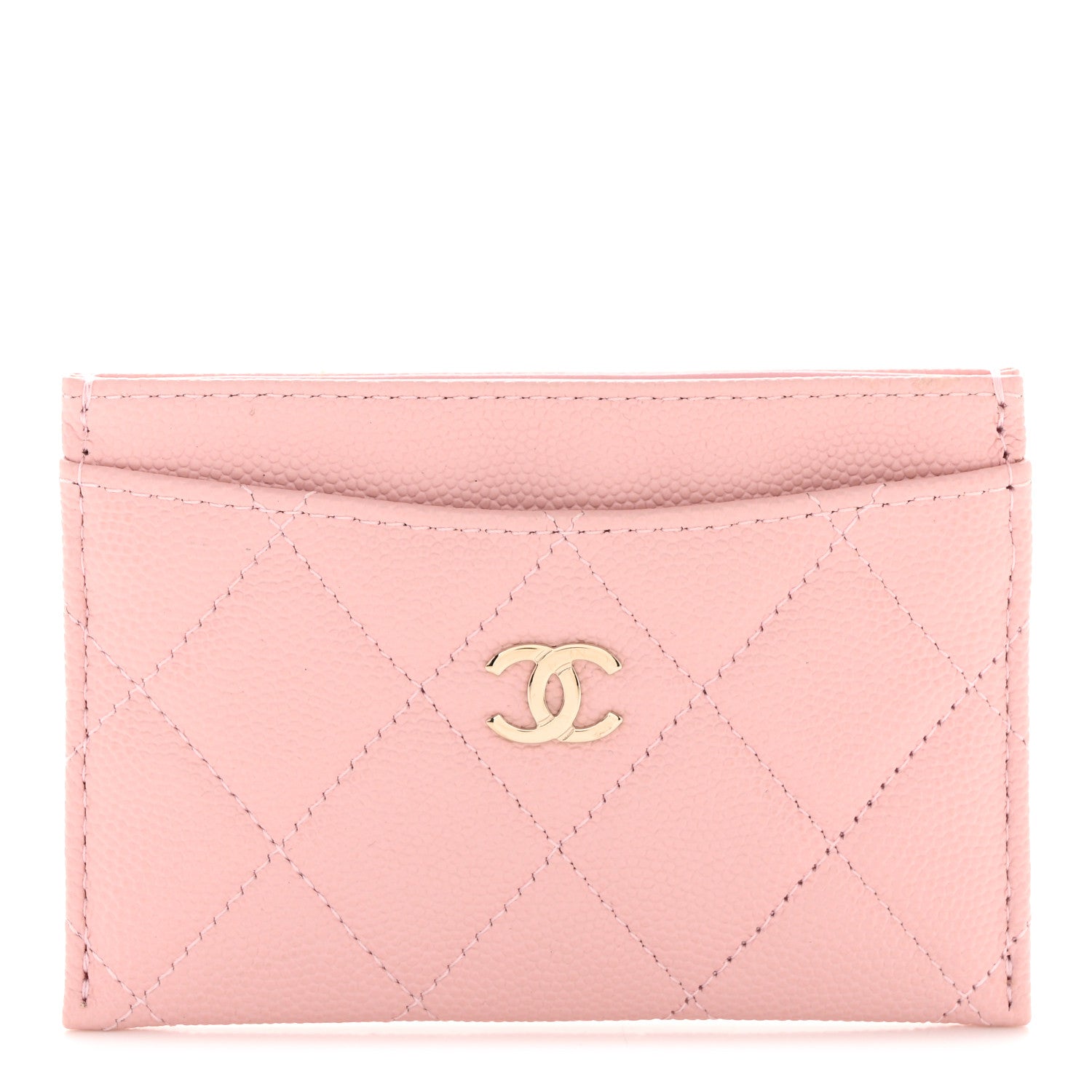 Chanel Caviar Quilted Card Holder Light Pink 1 of 9
