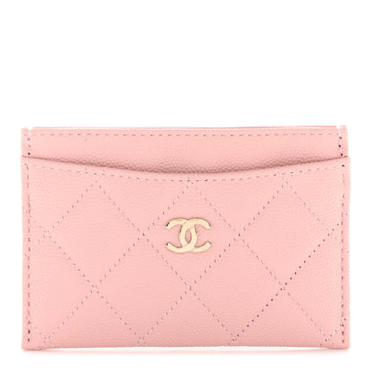 Chanel Caviar Quilted Card Holder Light Pink 1 of 9